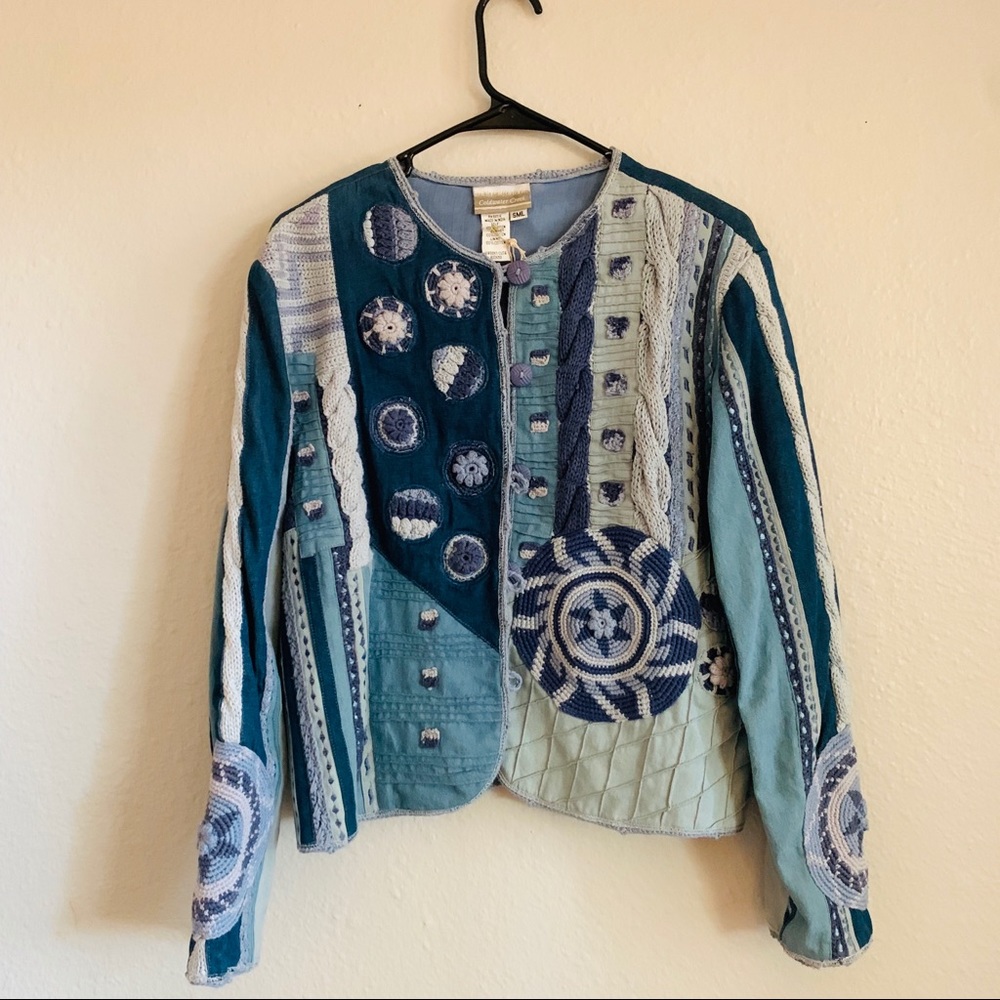 Cold water Creek crochet jacket